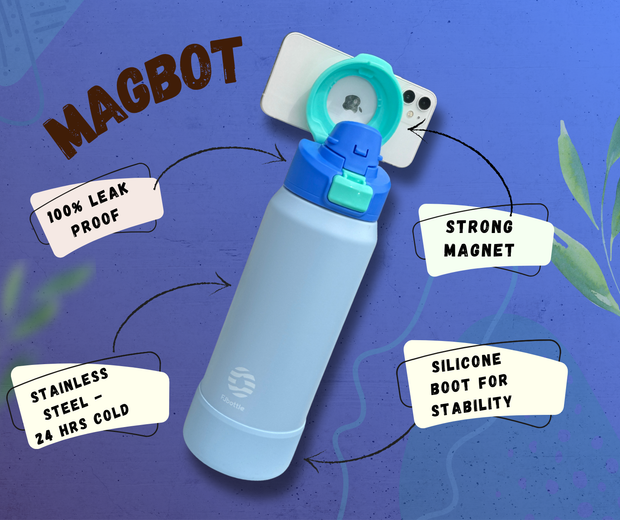 MagBot Smart Water Bottle: Hydrate, Create, and Connect with Ease